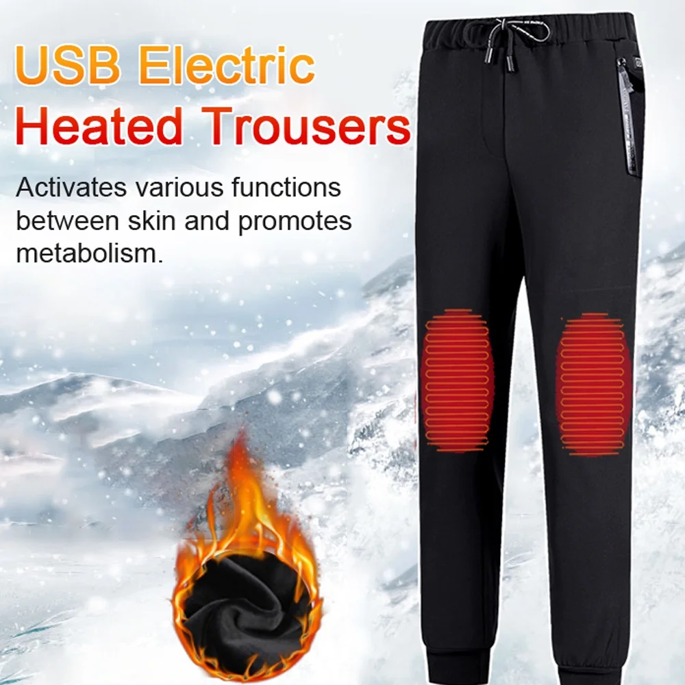 Anself Electric Heat Women's Trousers USB Heated Winter Pants with Adjustable Temperature, Ideal for Activities