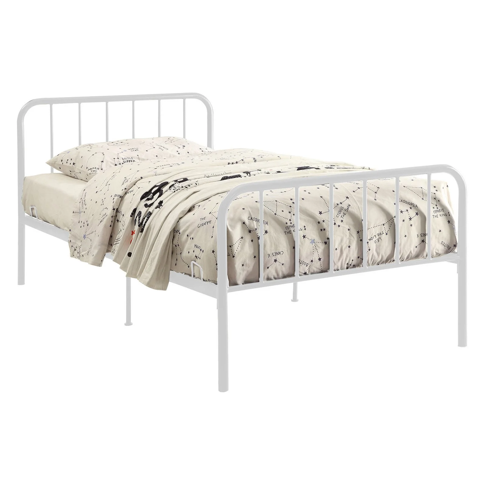 4D Concepts Bed in a Box Twin Metal Bed in Black