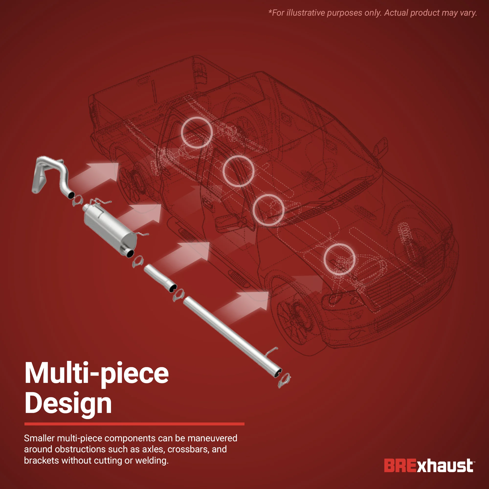 BRExhaust Direct-Fit Replacement Exhaust System 106-0490