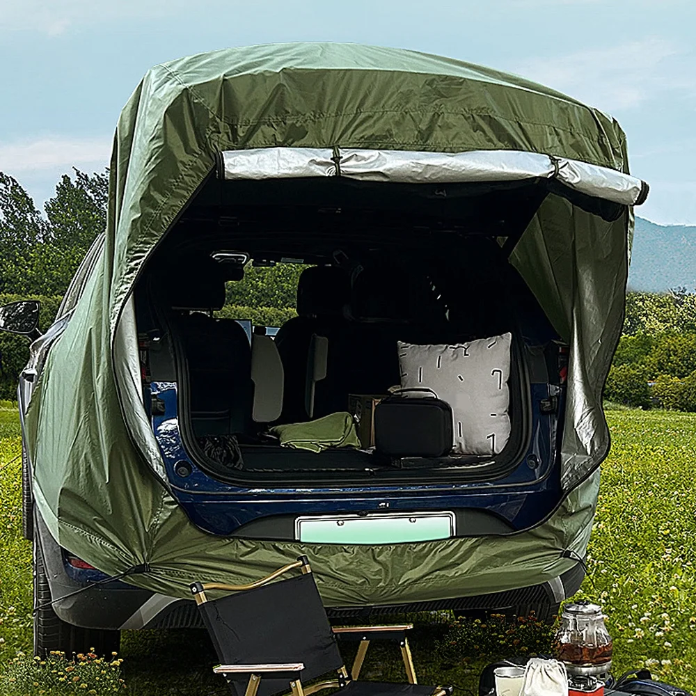 walmeck Car Trunk Extension Tent, Camping Picnic Rear Tent with Canopy, Sunshine-Proof Rain-Proof Shelter
