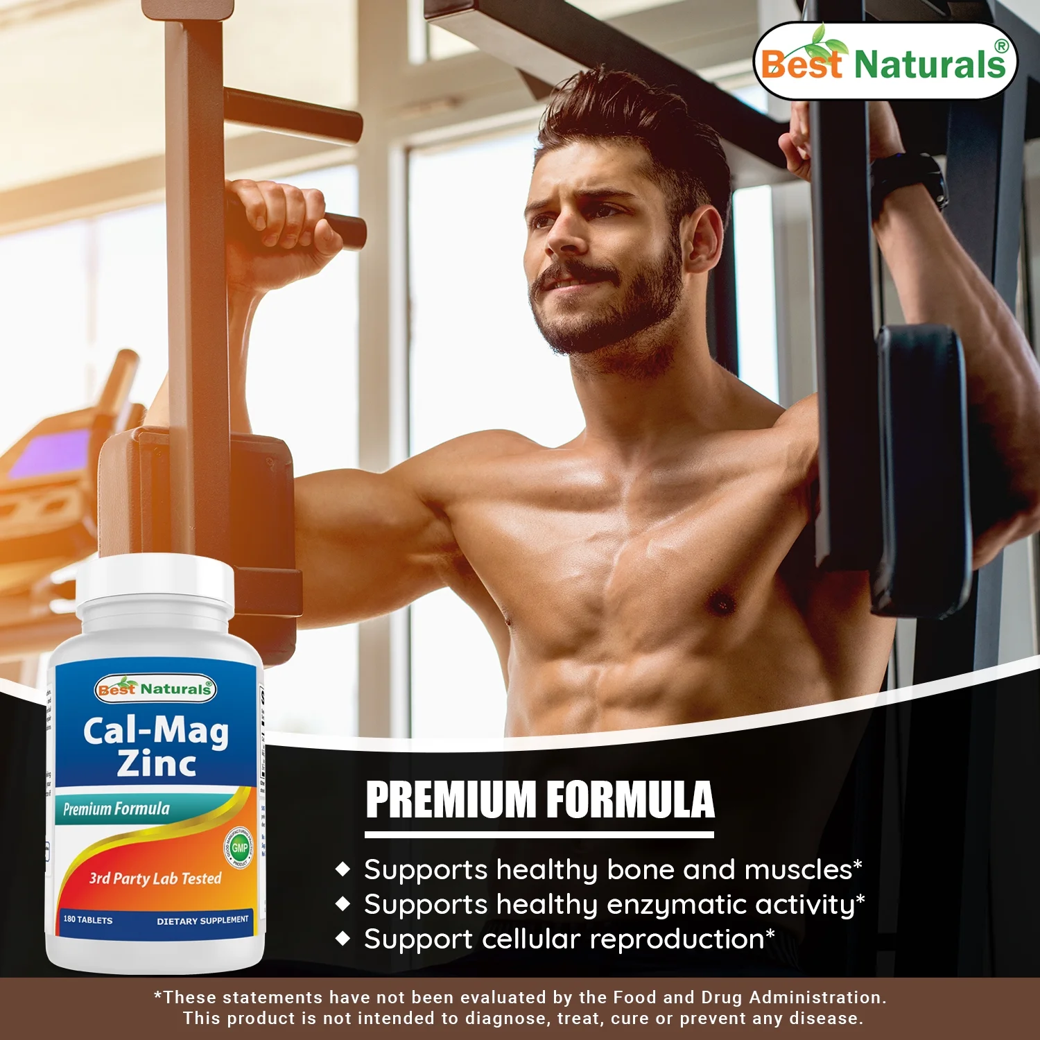 2 Pack Best Naturals Cal Mag Zinc 180 Tablets