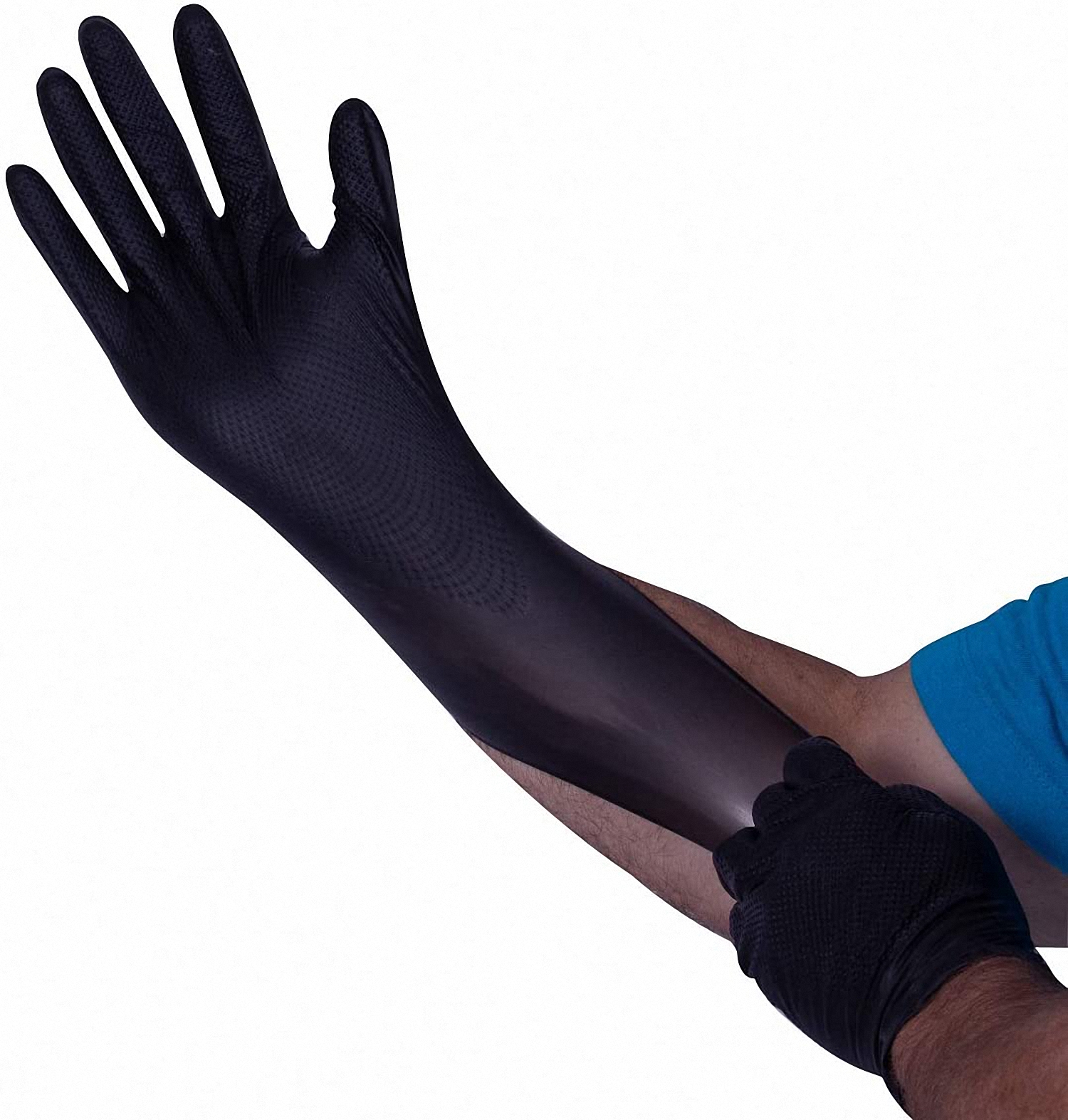 Premium Guard - Nitrile Gloves Heavy Duty 8 Mil Disposable, Powder Free, Black, 50 Gloves per Box (Large)