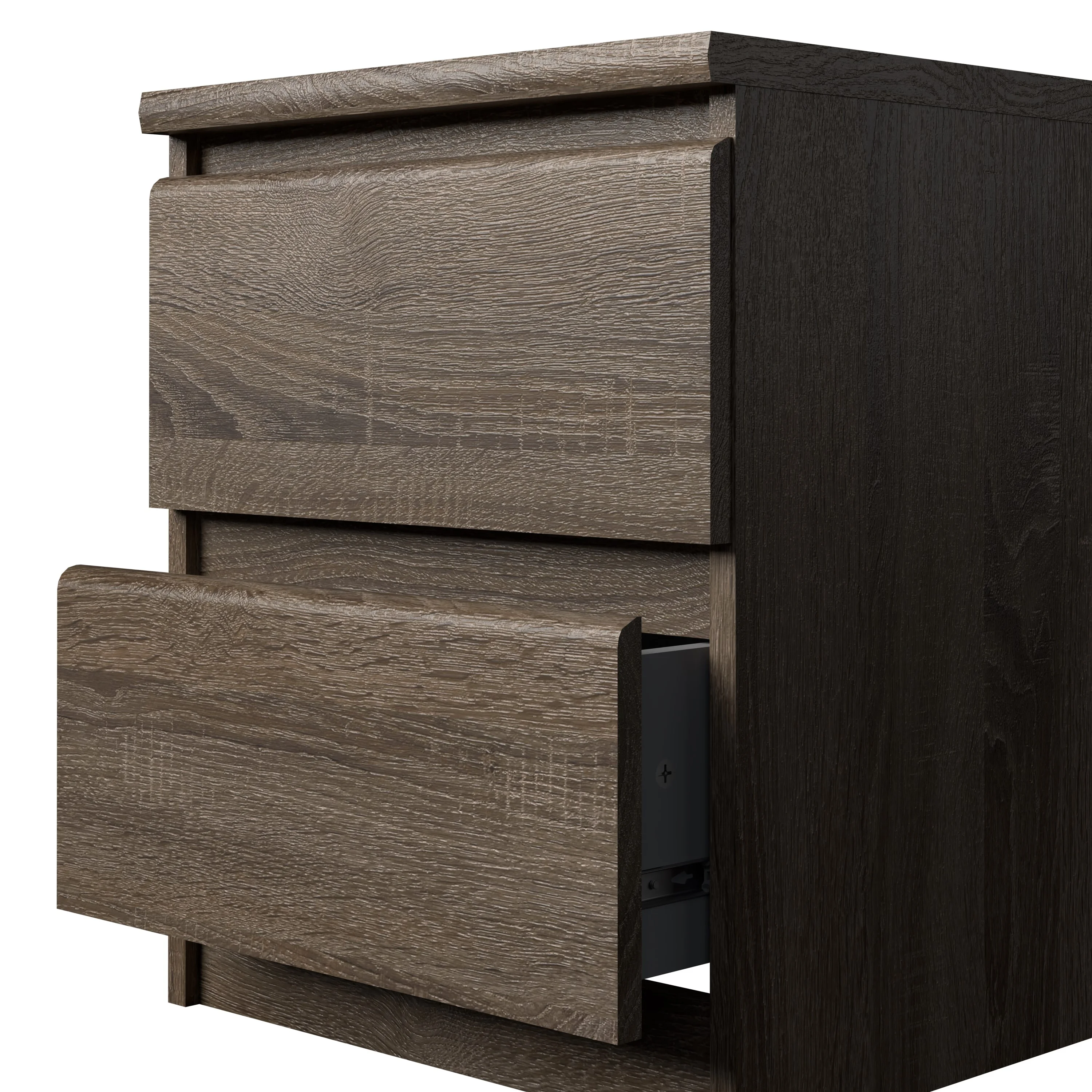 Scottsdale 2 Drawer Nightstand, Truffle Oak