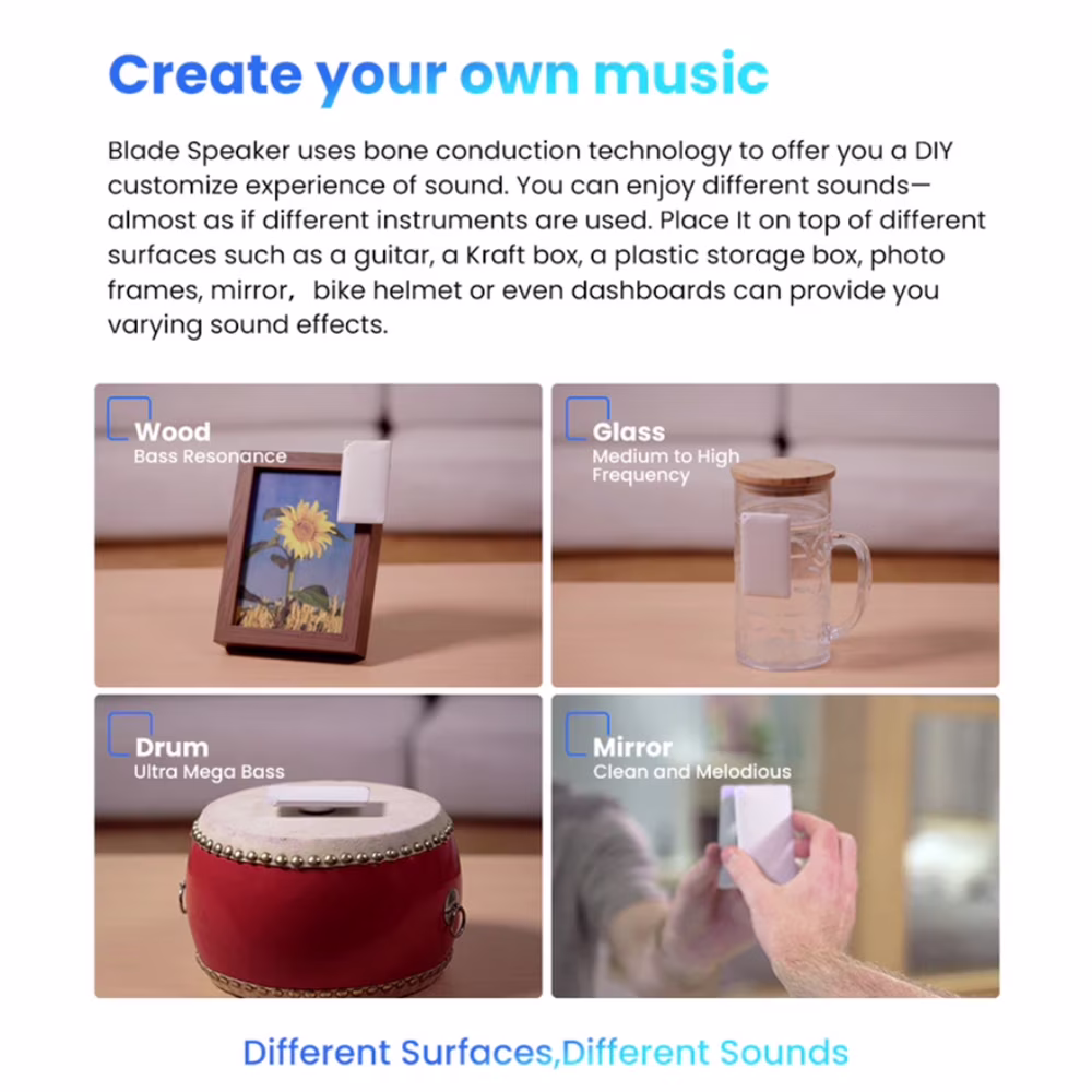 Moobody Bocoice Bone Conduction Speaker Wirelessly BT Speakers Portable Loud Stereo Sound Built-in Mic Sound Box