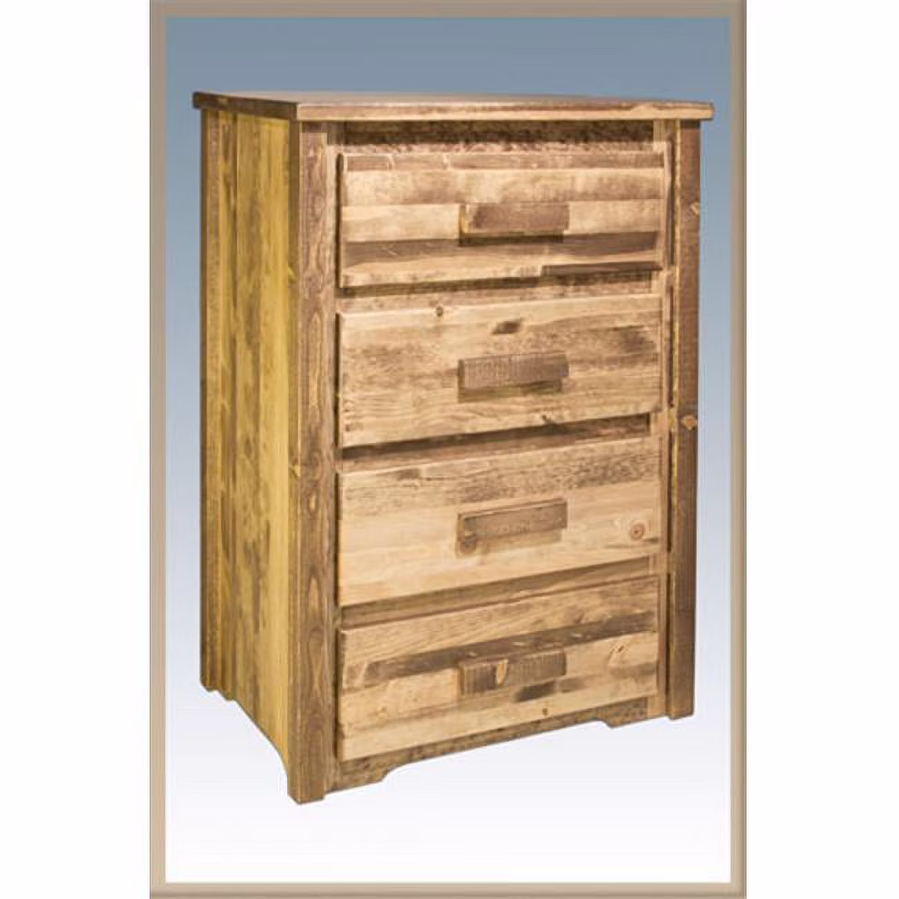 Homestead 4 Drawers Chest - Stained and Lacquered