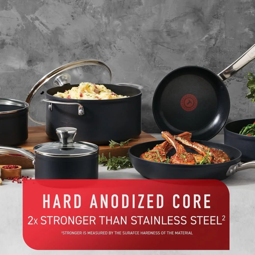 T-fal Platinum Hard Anodized Non-stick, Unlimited Collection, 12 Piece Cookware Set