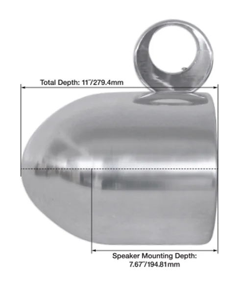 Pair Rockville MAC90W 8” White Aluminum Wakeboard Tower Speaker Pods+ Covers