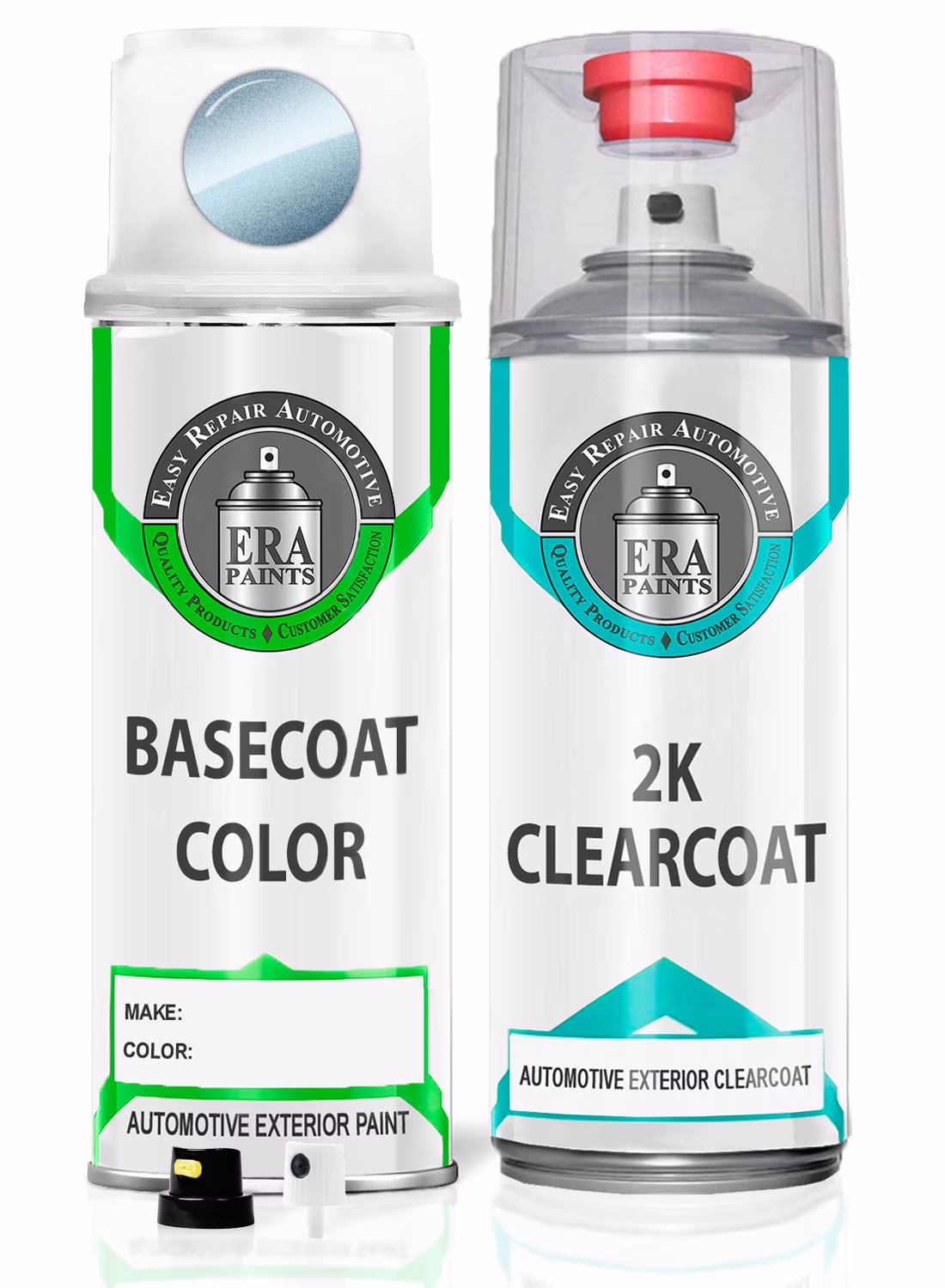 For FORD (M7 - Light Blue Metallic) Exact Match Aerosol Spray Touch Up Paint and 2K Clearcoat - Pick Your Color