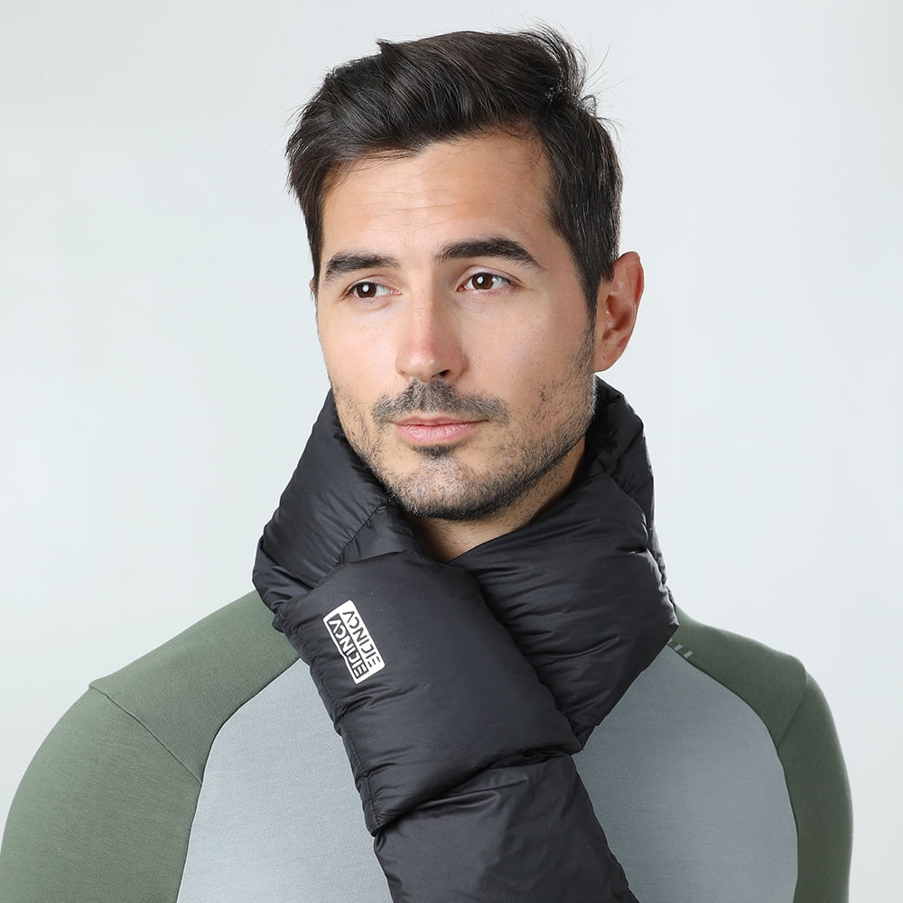 AONIJIE Down Puffer Scarf Waterproof and Warm Winter Scarf for Outdoor, Camping, Skiing