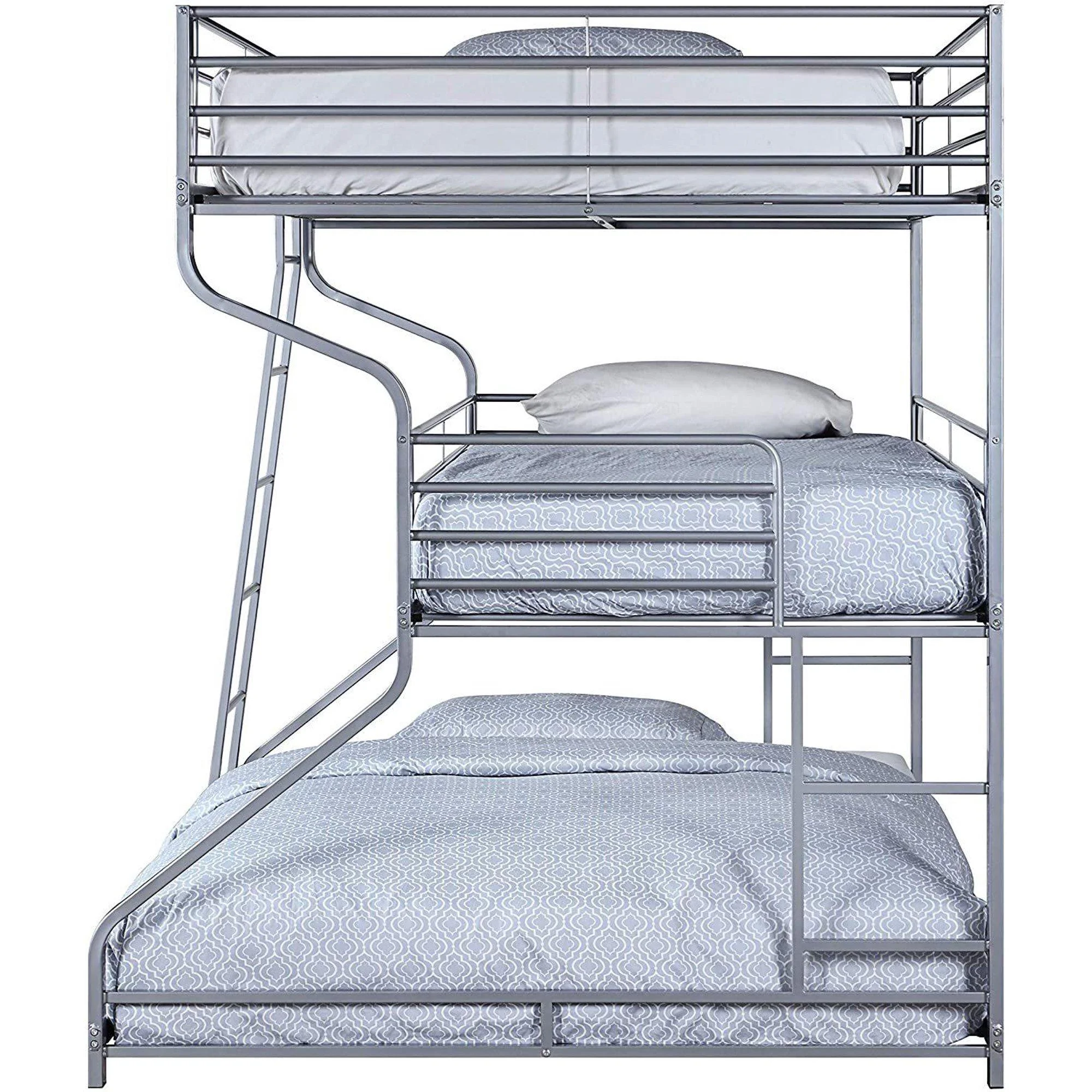 Silver Triple Bunk Bed - Twin/Full/Queen Acme Caius II 37790