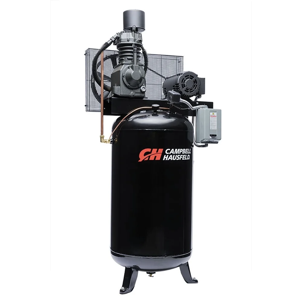 Campbell Hausfeld CE7001 7.5 HP Two-Stage 80 Gallon Oil-Lube 3 Phase Stationary Vertical Air Compressor