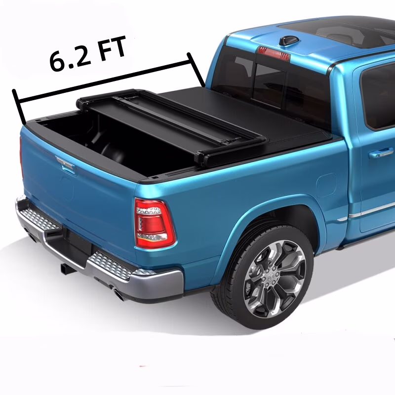 Ledkingdomus 6.2 ft Bed Soft Tri-fold Truck Bed Tonneau Cover for 2015-2023 Chevy Colorado/GMC Canyon
