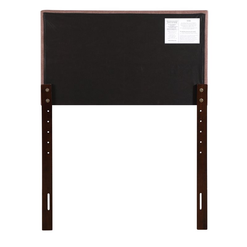 Bowery Hill Modern Fabric Upholstered Twin Headboard in Brown