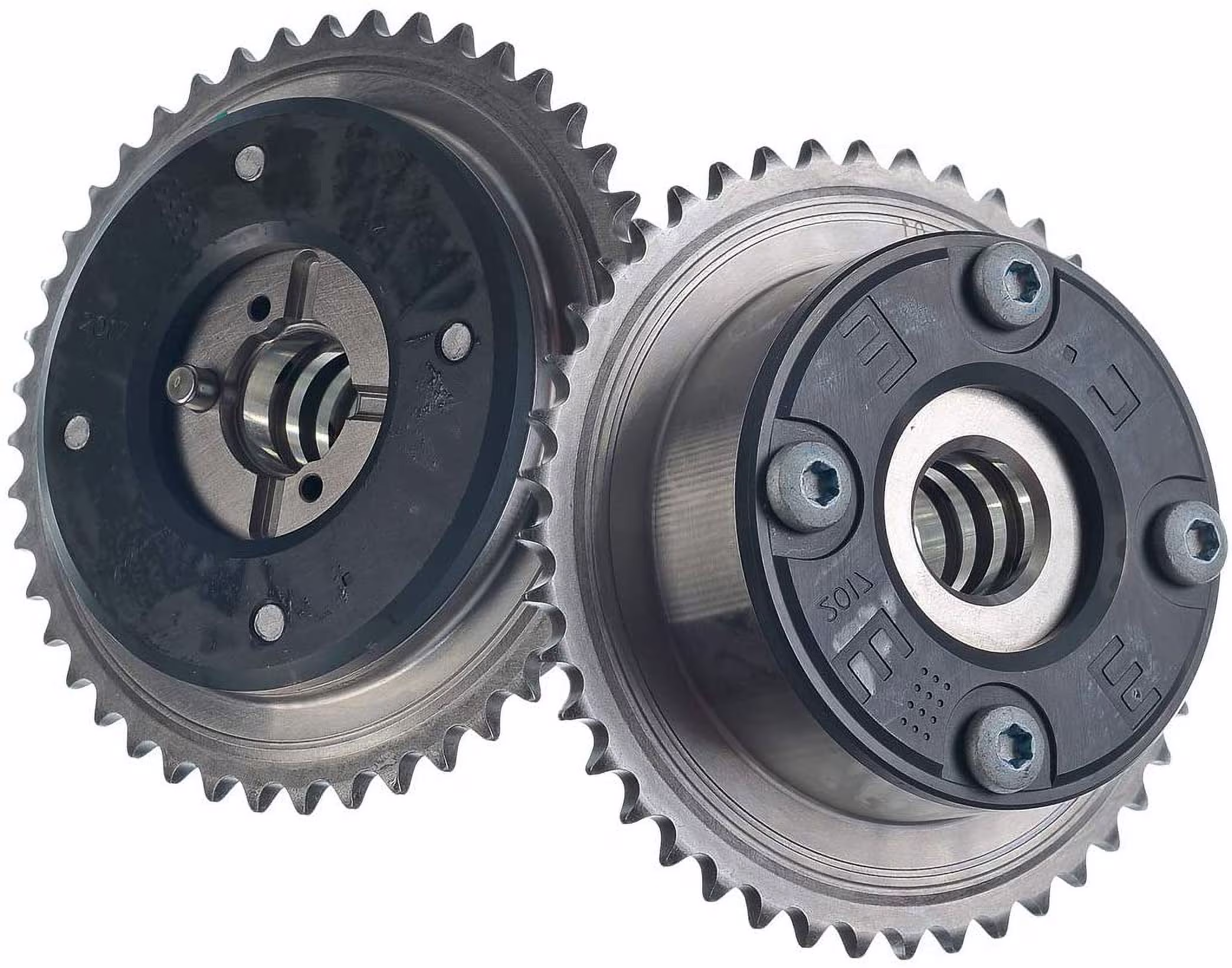 A-Premium Intake and Exhaust Camshaft Adjuster VVT Vanos Replacement for Mercedes-Benz C230 2003-2005 I4 1.8L M271 2-PC Set