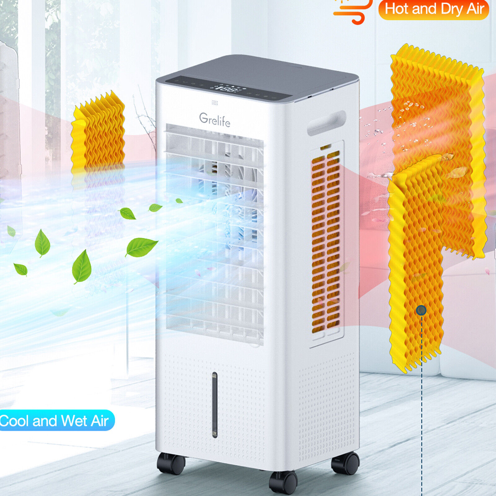 Portable Air Conditioner 3-IN-1 6L Evaporative Cooler w/ Remote Control Room
