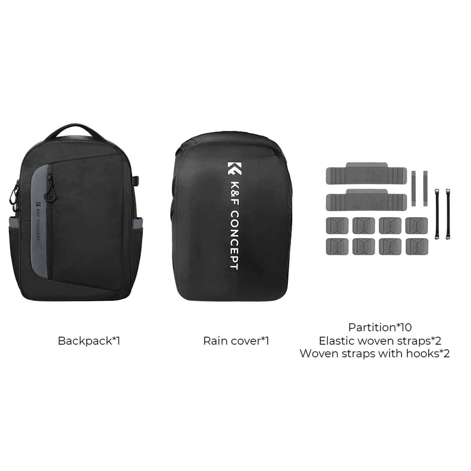 K&F CONCEPT K&F CONCEPT KF13.158 Camera Backpack with Laptop Compartment and Rainproof Cover Compatible with Various DSLR Cameras