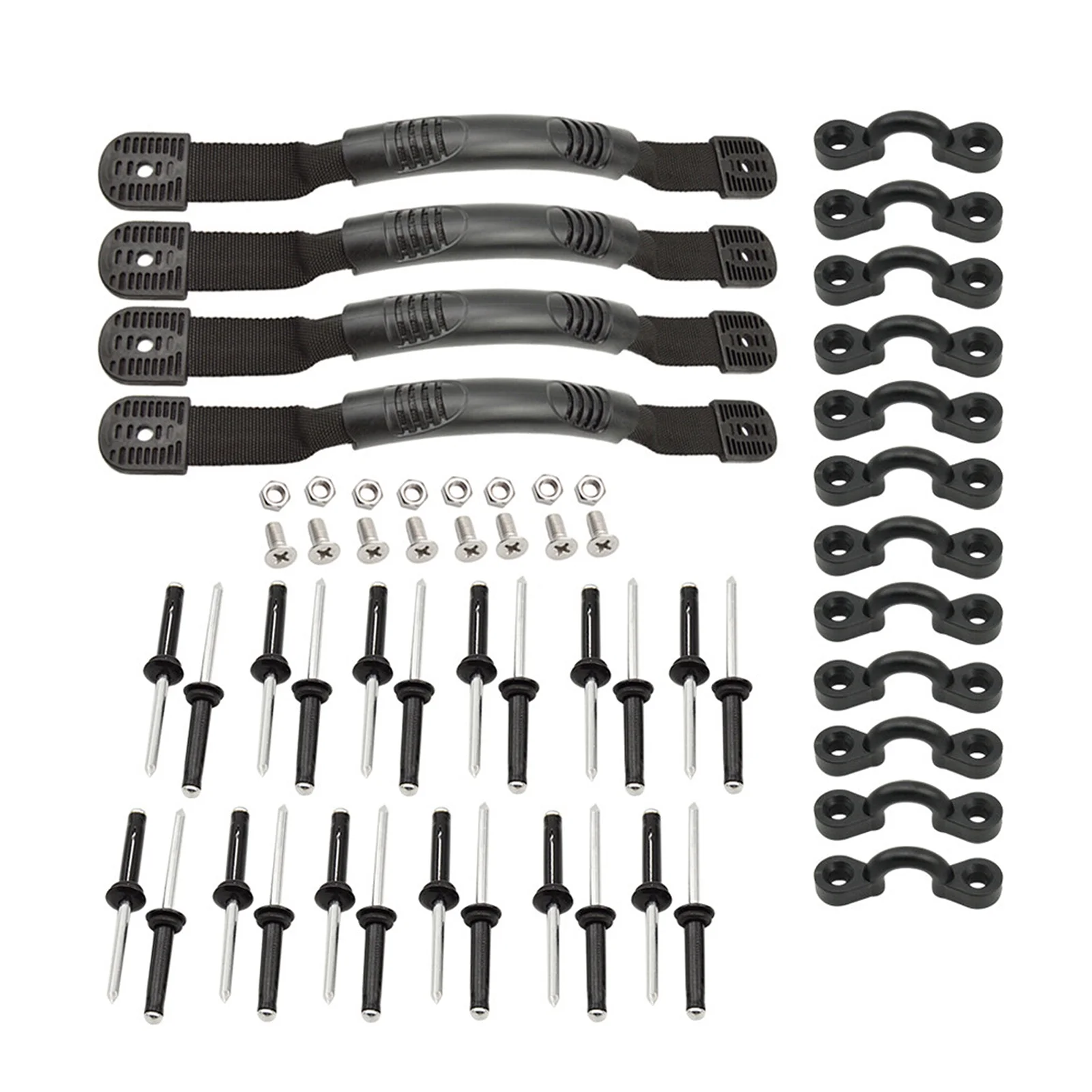 Eccomum Kayak Carry Handles Pad Eye Rivets Set Kayak Boat Canoe Accessory