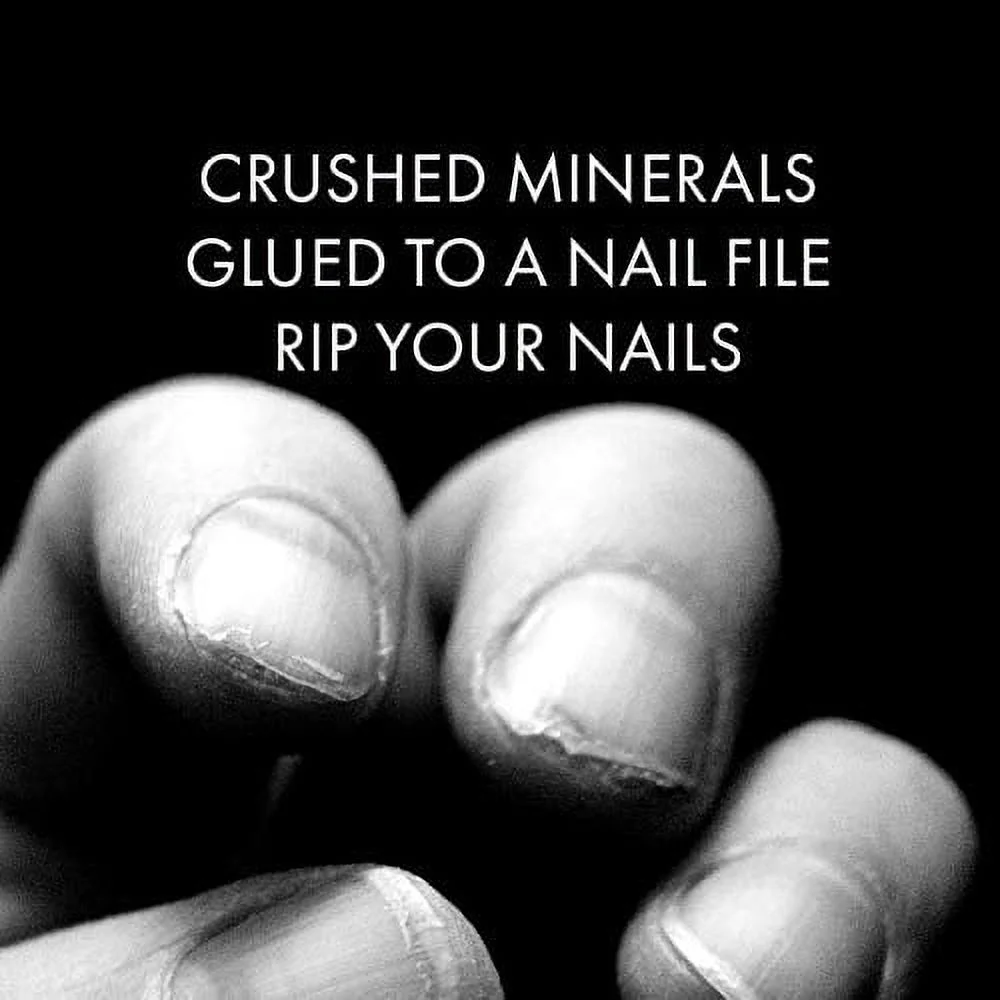 GERMANIKURE Crystal Glass Nail File Set in Beige Suede Case – Handmade in Czech Republic – Professional Manicure & Pedicure Supplies – Glass Cuticle Stick, Pusher, Callous Remover