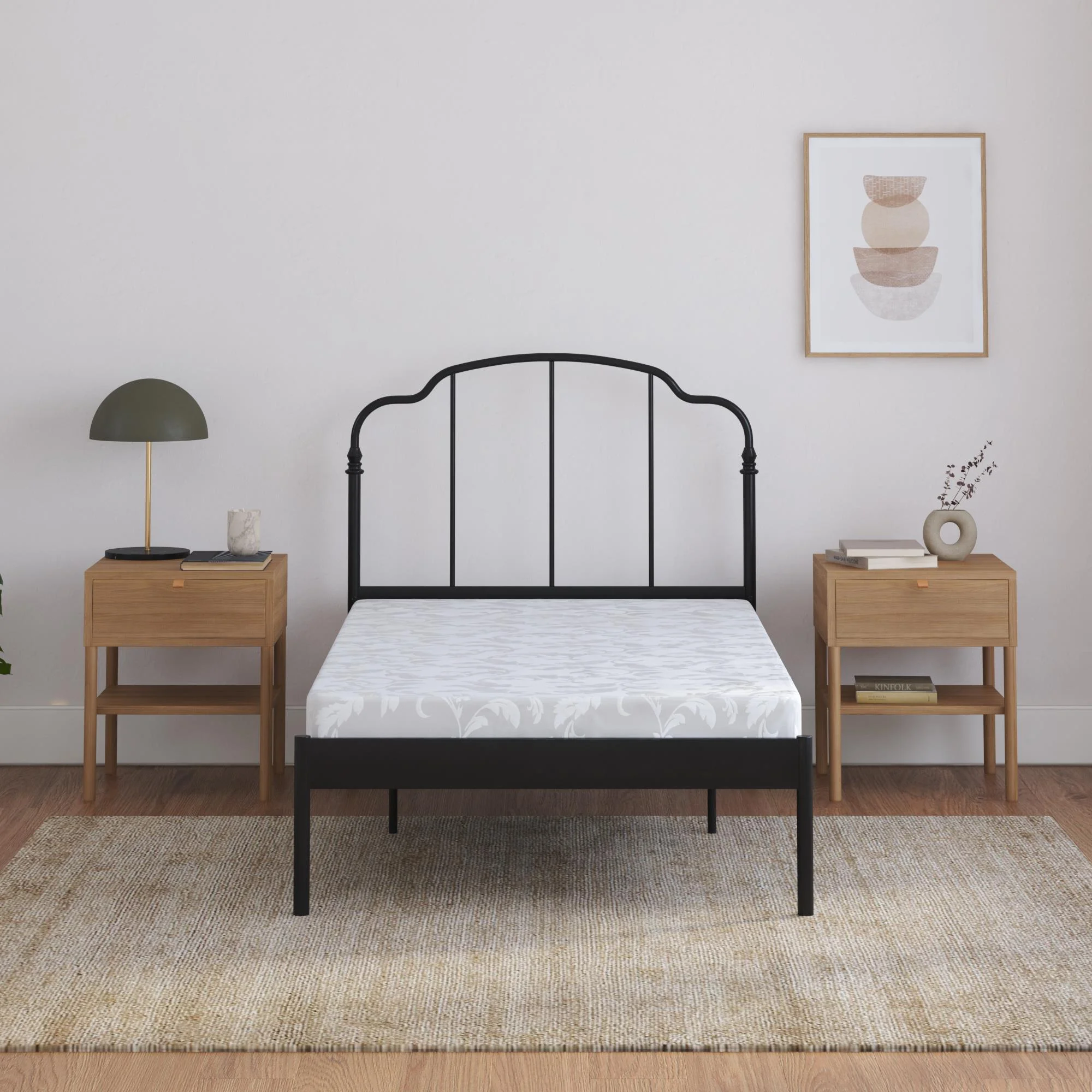 RealRooms Slumber Space 5-Inch Polyester Filled Mattress with Jacquard Cover, Twin, White