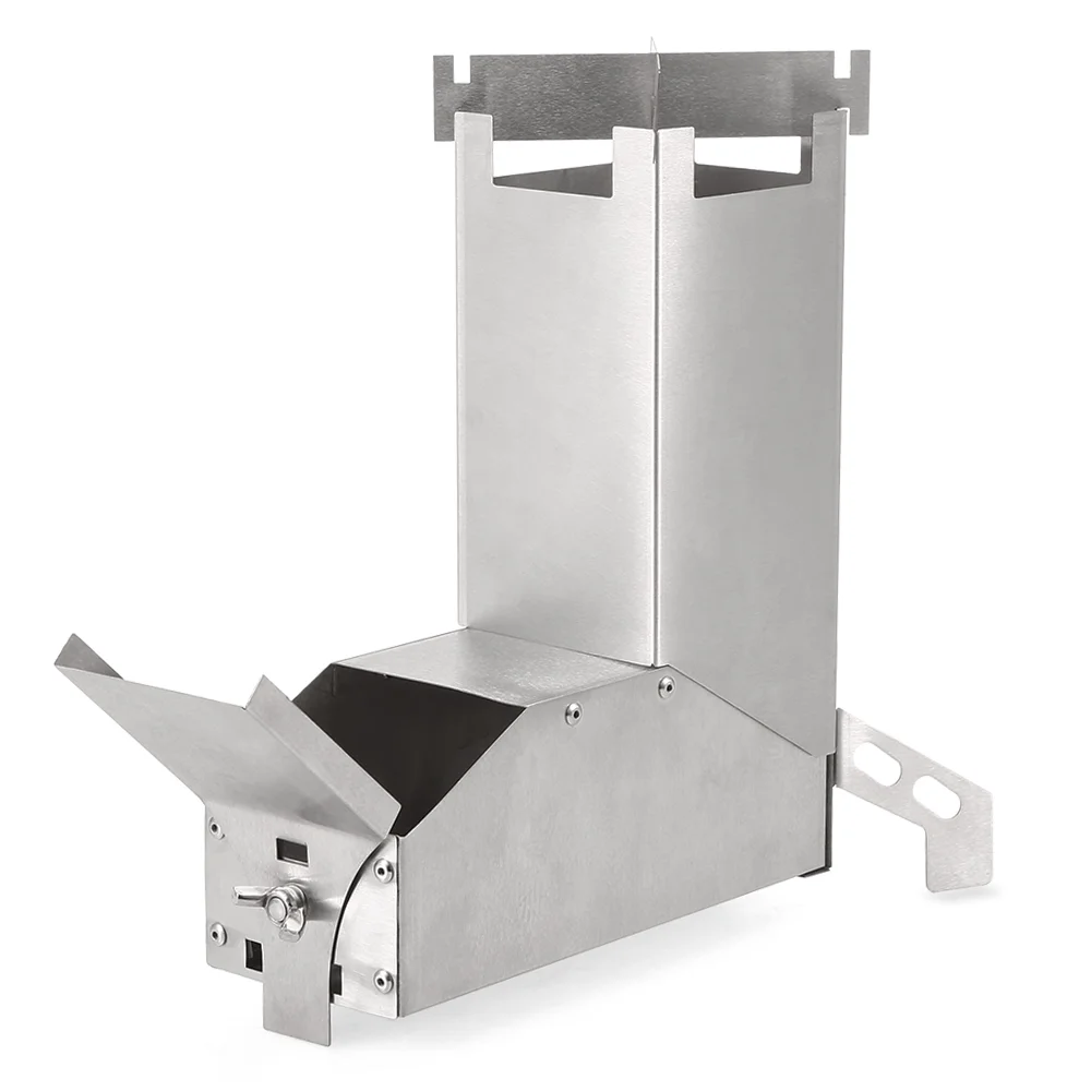 Aibecy Stainless Steel Rocket Stove Backpacking Camp Tent Stove, Perfect for Outdoor Furnace