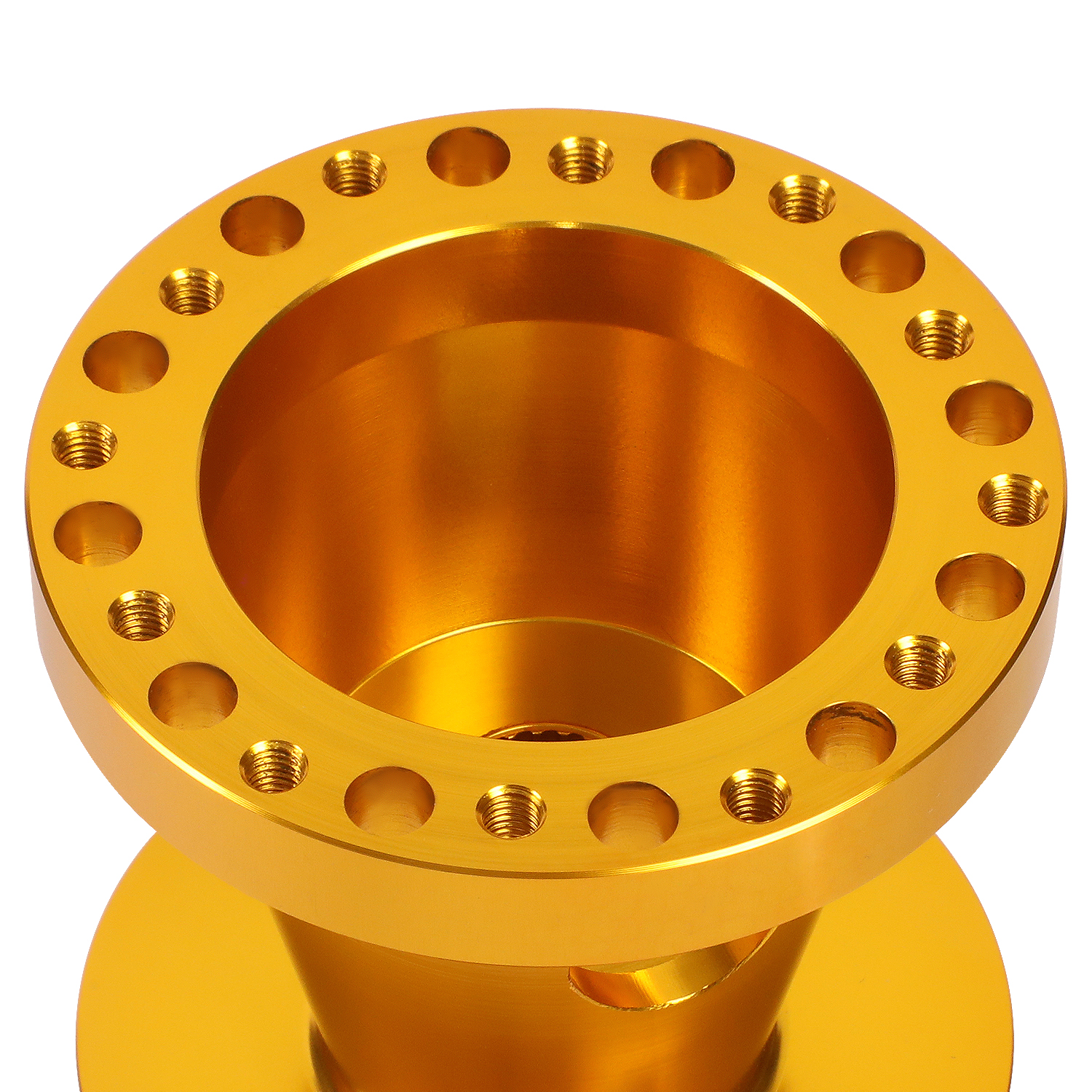 DNA Motoring HUB-ZTL-9059-GD For 1992 to 1997 Ford F150 F250 F350 Ranger Billet Aluminum 6-Bolt Pattern Steering Wheel Hub Adaptor Boss Kit Gold