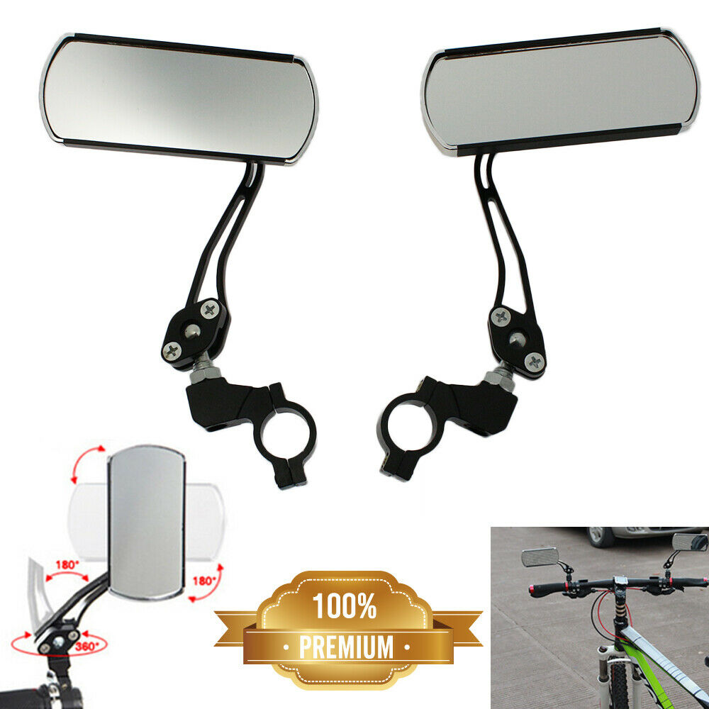 JahyElec   Perfect 2Pcs Bicycle Rear View Mirror Handlebar Safety Rearview Chrome plated US