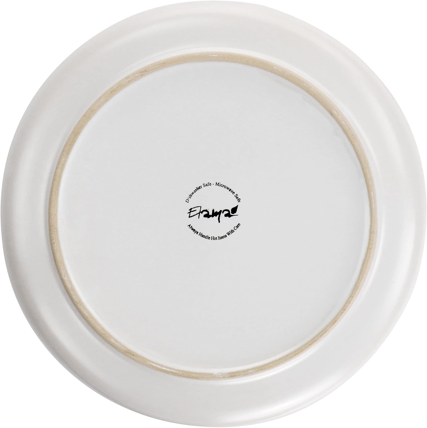 Arthur 6 Piece Stoneware Dinner Plate Set In Matt White With Rim