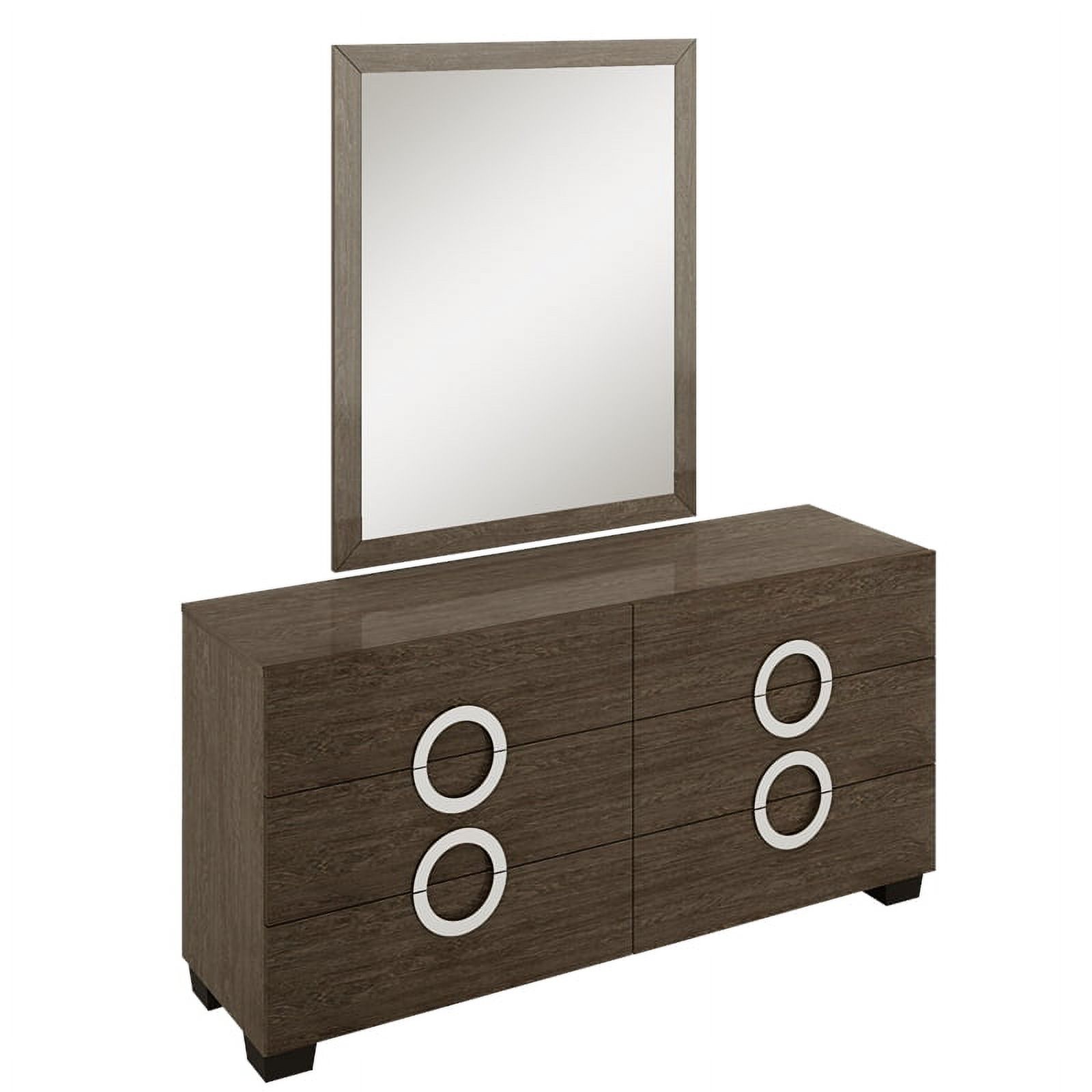 Titan Furnishings Rita 4-Piece Wood Eastern King Bedroom Set in Gray