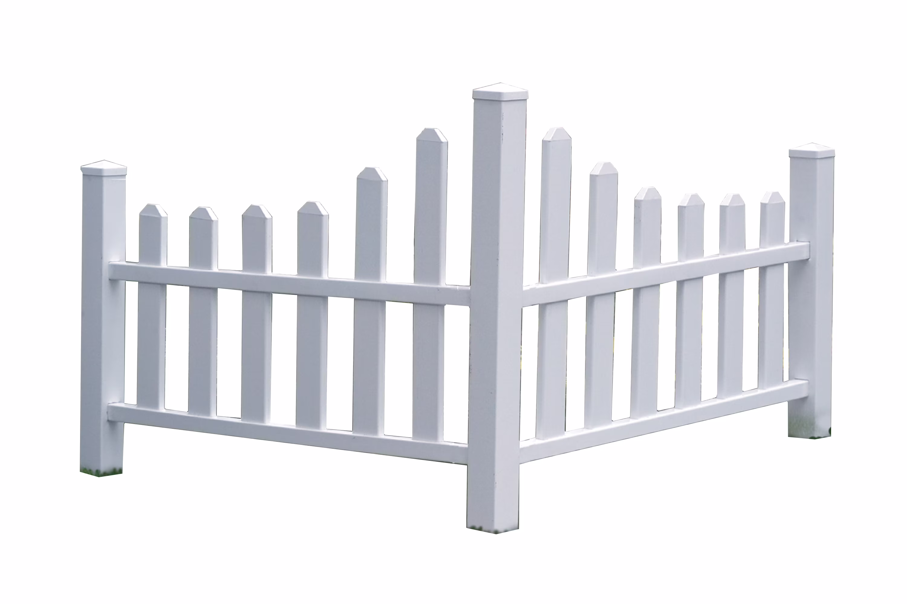 Vita 49 in L x 49 in W x 44 in H Country Corner Vinyl Picket Fence Accent, White, VA20234