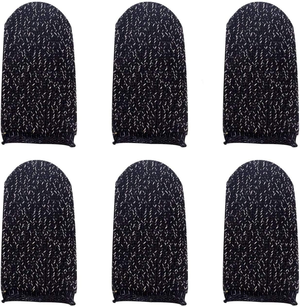 UNO' 6 Finger Gloves for Mobile Games, Touch Screen Finger Controller Case Breathable Anti-Sweat Sensitive, Finger Sleeve Ideal for Mobile Games PUGB, Sand of Valor, etc.