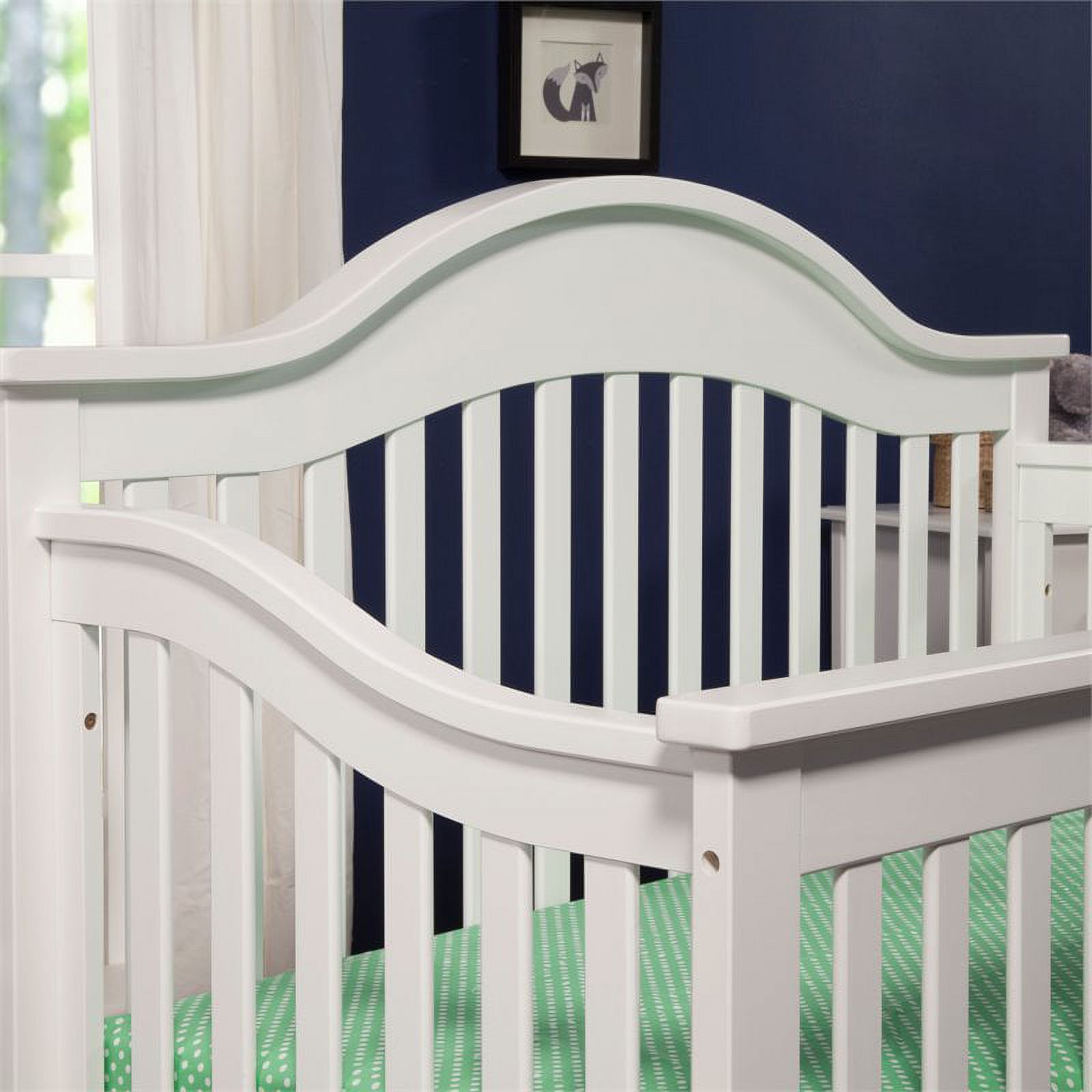 3 in 1 Convertible Crib Set with Matching Changing Table Dresser in White
