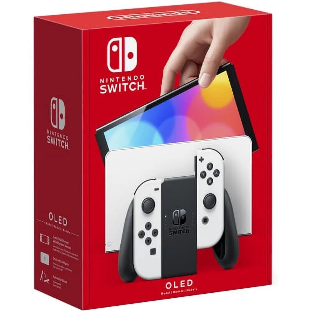Nintendo Switch OLED White with Donkey Kong Country, 128GB Card, and More