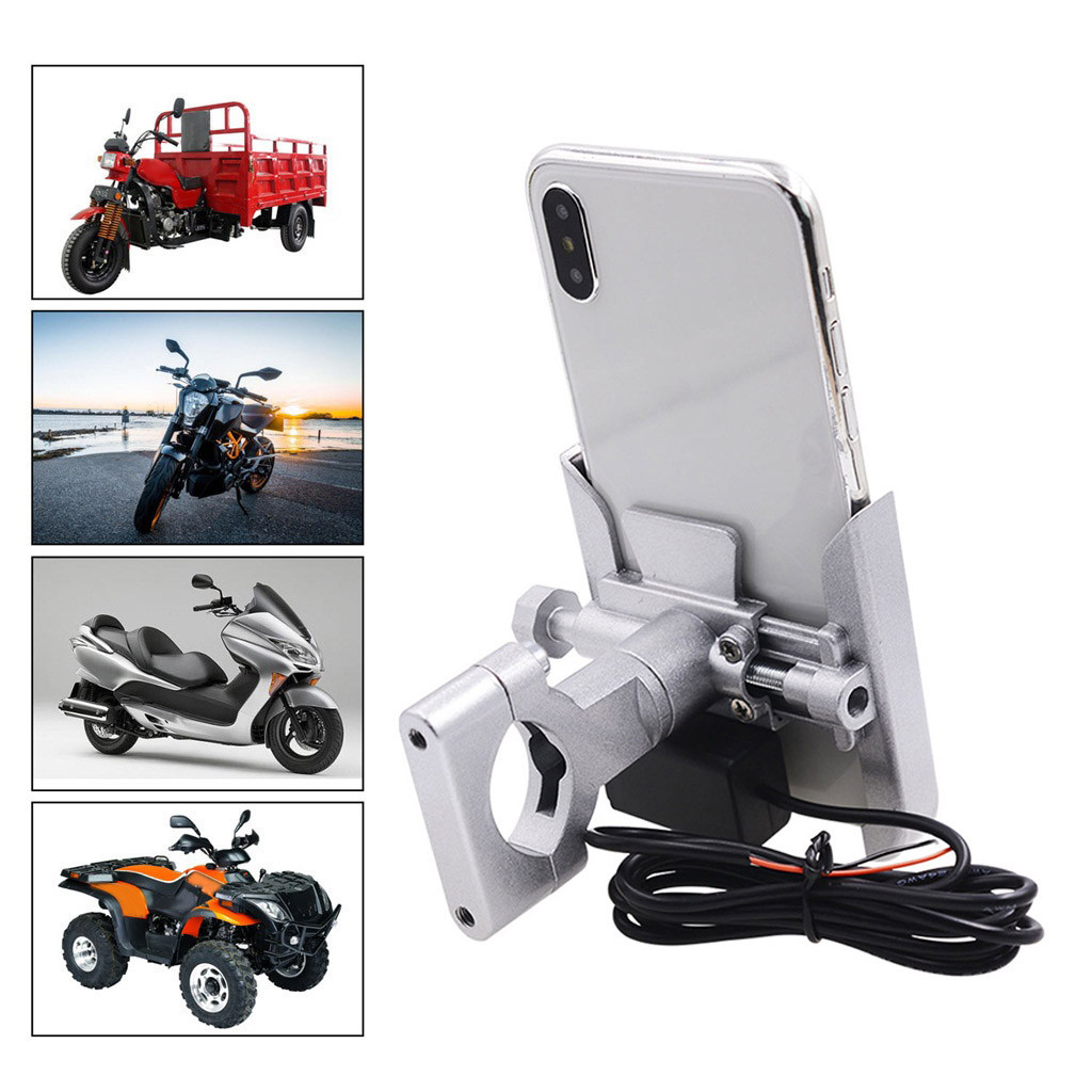 Yohome Bike Bicycle Aluminum Alloy Rotating Mobile Phone Bracket Handlebar with Charger