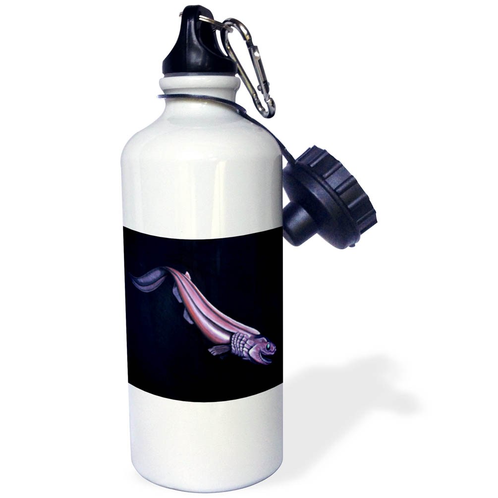3dRose FRILLED SHARK, Sports Water Bottle, 21oz