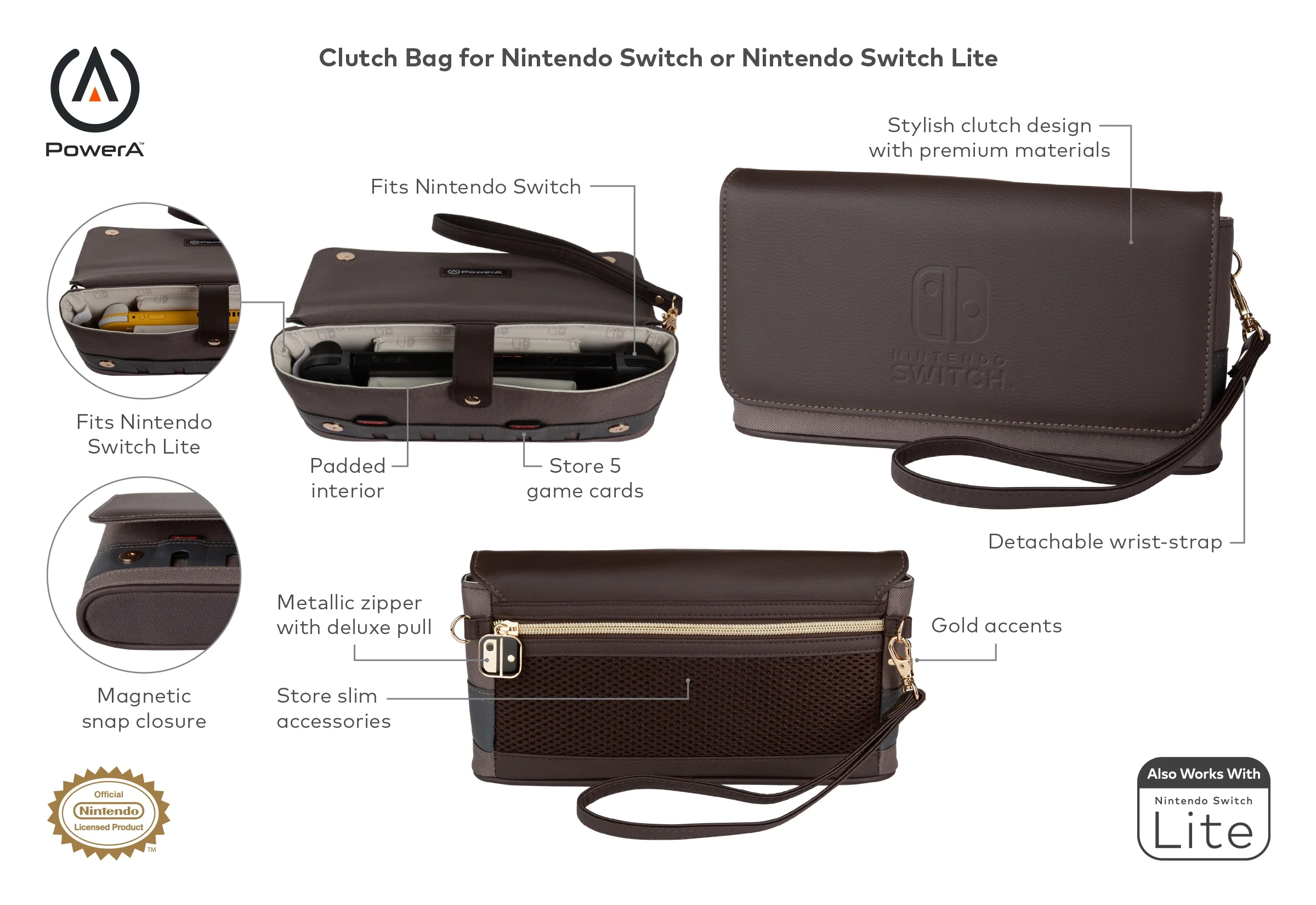 PowerA Clutch Bag for Nintendo Switch or Nintendo Switch Lite