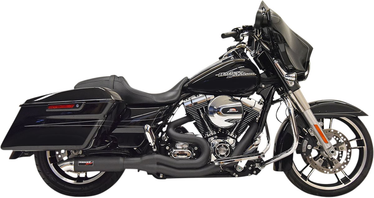 Bassani Road Rage II 2-Into-1 with Hot Rod Turnout Chrome Muffler System (1F68C)