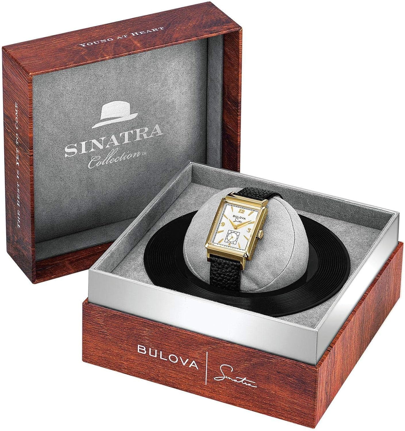 Bulova Frank Sinatra My Way Leather Mens Watch 97A158