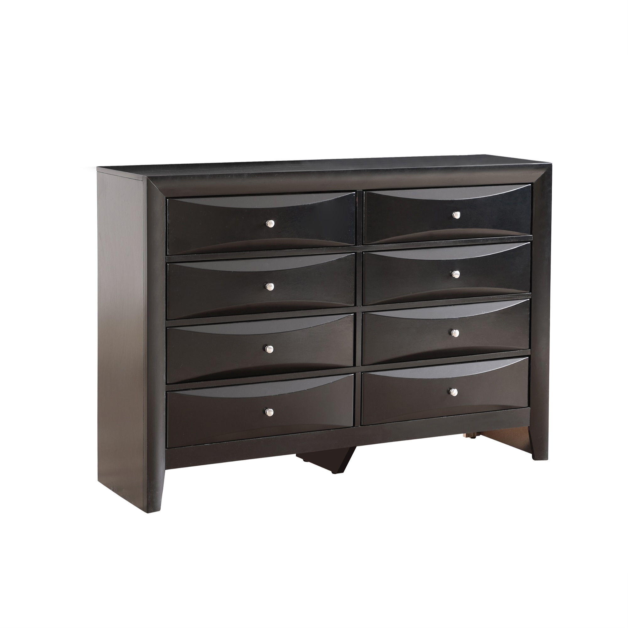 Passion Furniture  Marilla 8-Drawer Black Dresser - 41 x 59 x 17 in.