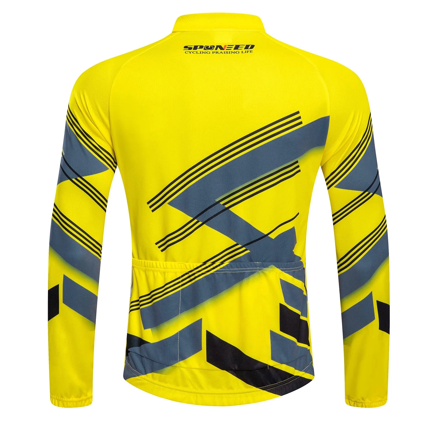 Sponeed Bike Jersey Mens Winter Clothing Long Sleeve Suit Cycling Shirts MTB Pants Yellow M