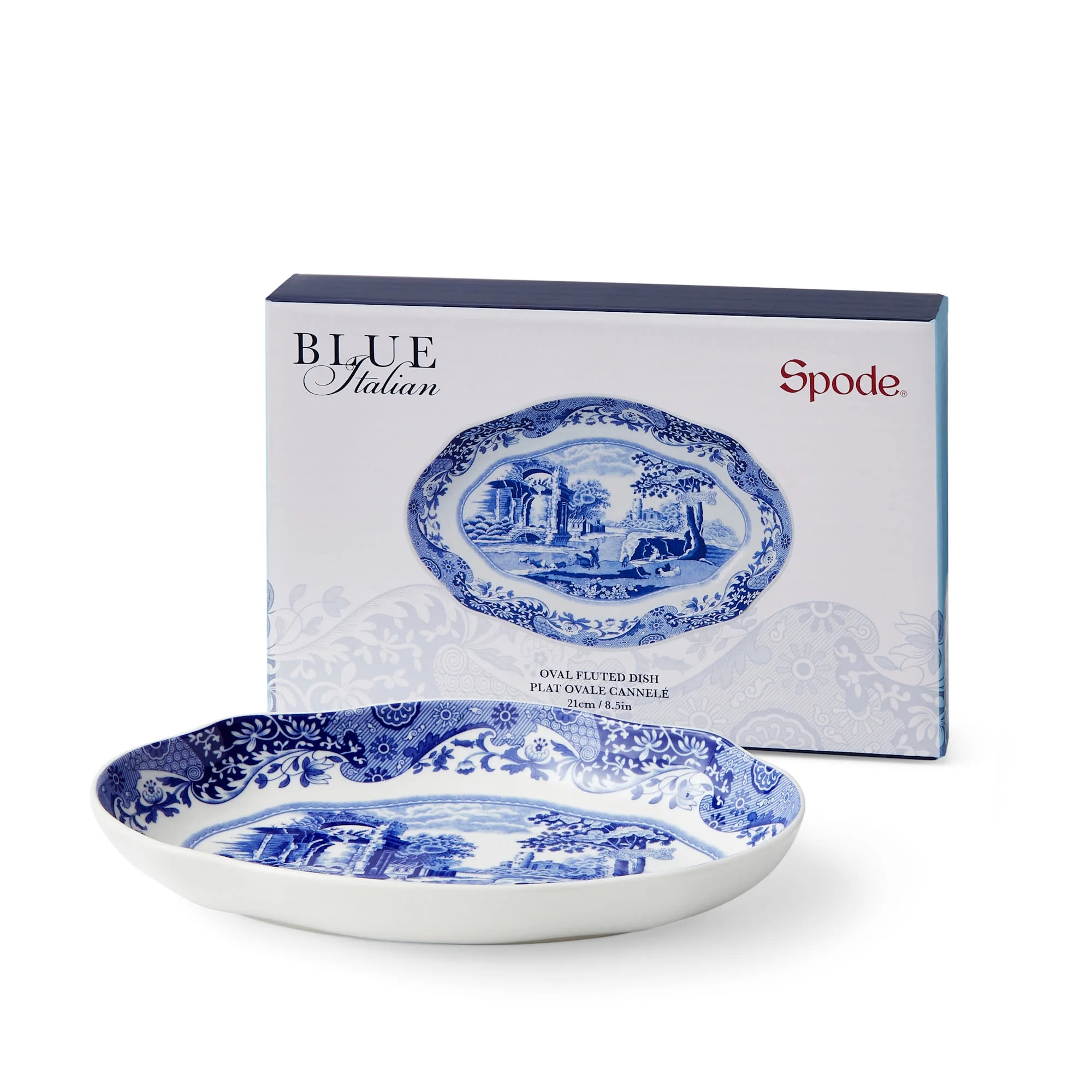 Spode Blue Italian Pickle Dish, Blue/White