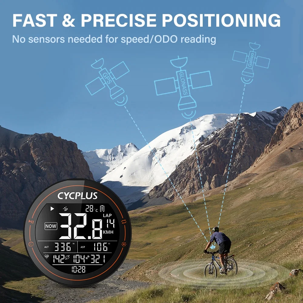 CYCPLUS Biker Speedometer,Mountain Bike With Cadence Bike Road Bike Computer Ant+ Bt Bike Wireless Computer And Waterproof ComputerWaterproof Computer Mtb Wireless Computer Ant+