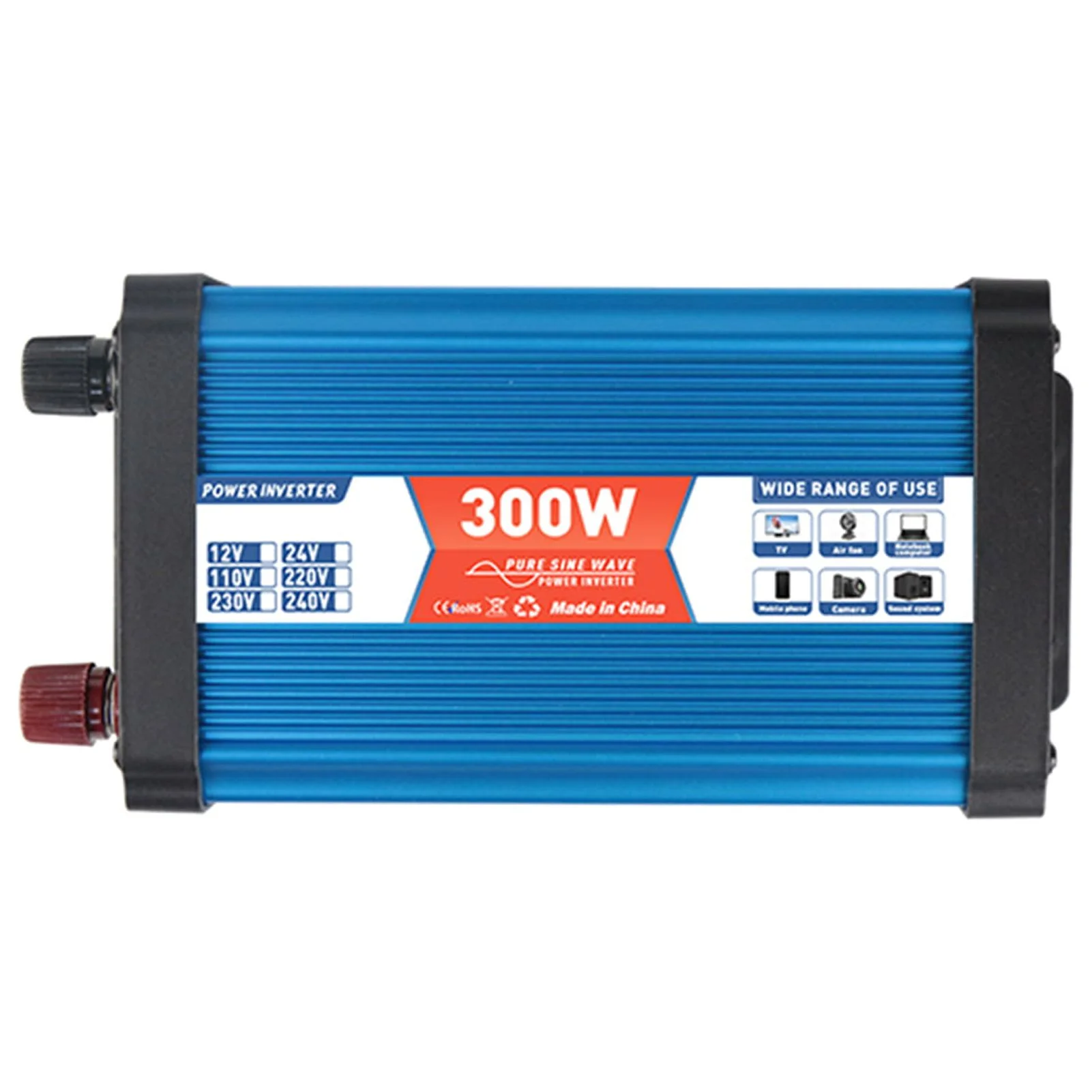 Anself Sine Inverter 300W Convert 12V to AC100V 120V with Dual USB Port and Digital Display for Supply