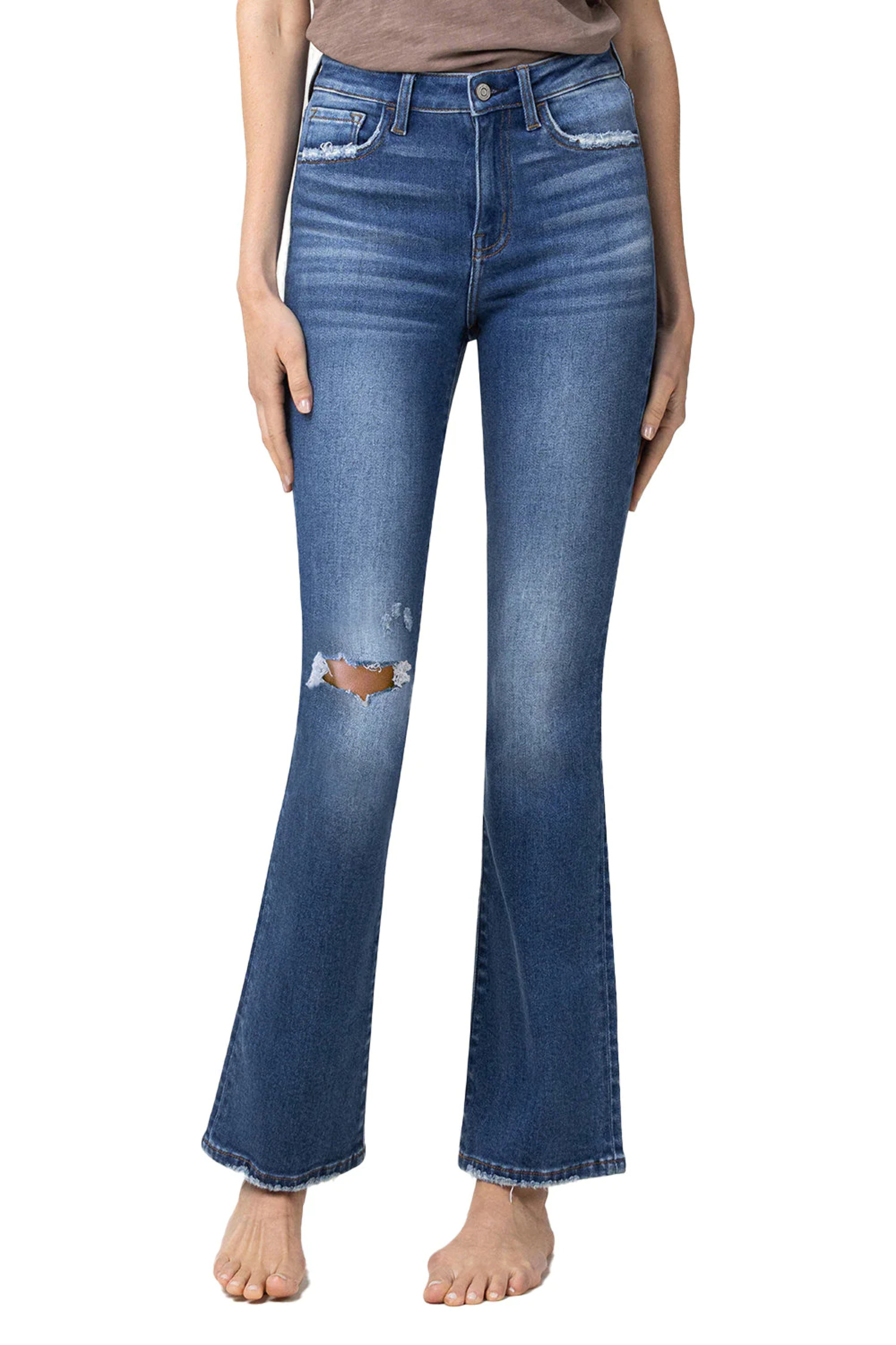 Flying Monkey - Independent Studies - Stretch High rise Straight Leg Jean - F4847 - Amazon
