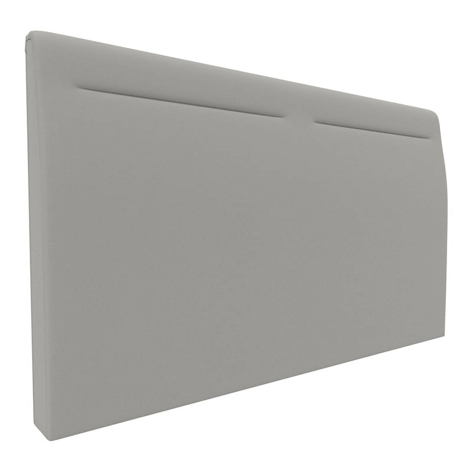 Yatas Bedding Tetra Contemporary Wood & Fabric King Size Headboard in Gray