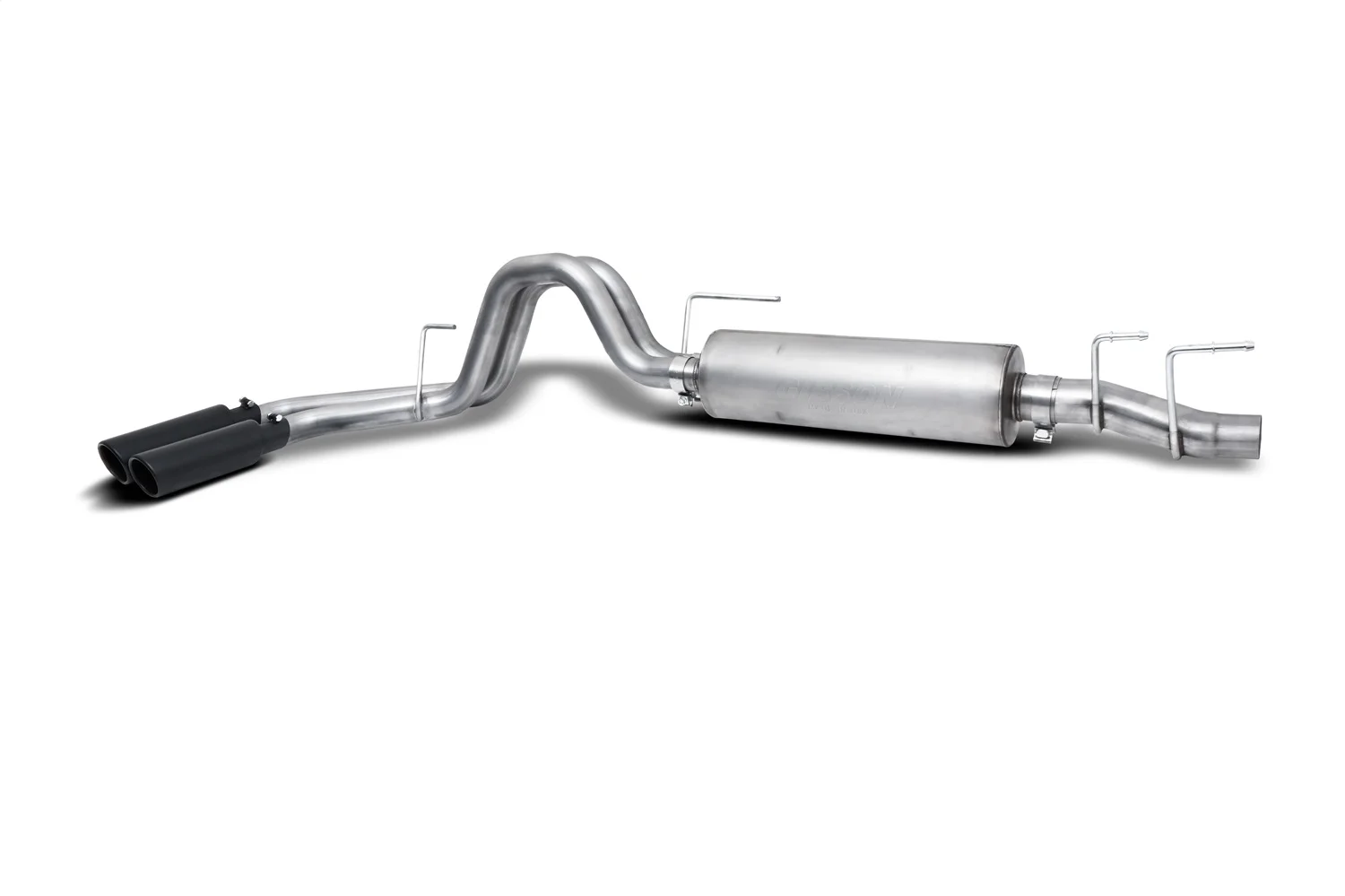 Black Elite Cat-Back Dual Sport Exhaust System, Stainless Fits select: 2021 ,2023 FORD F150 SUPER CAB