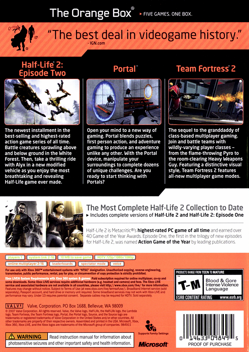 Orange Box - Xbox 360