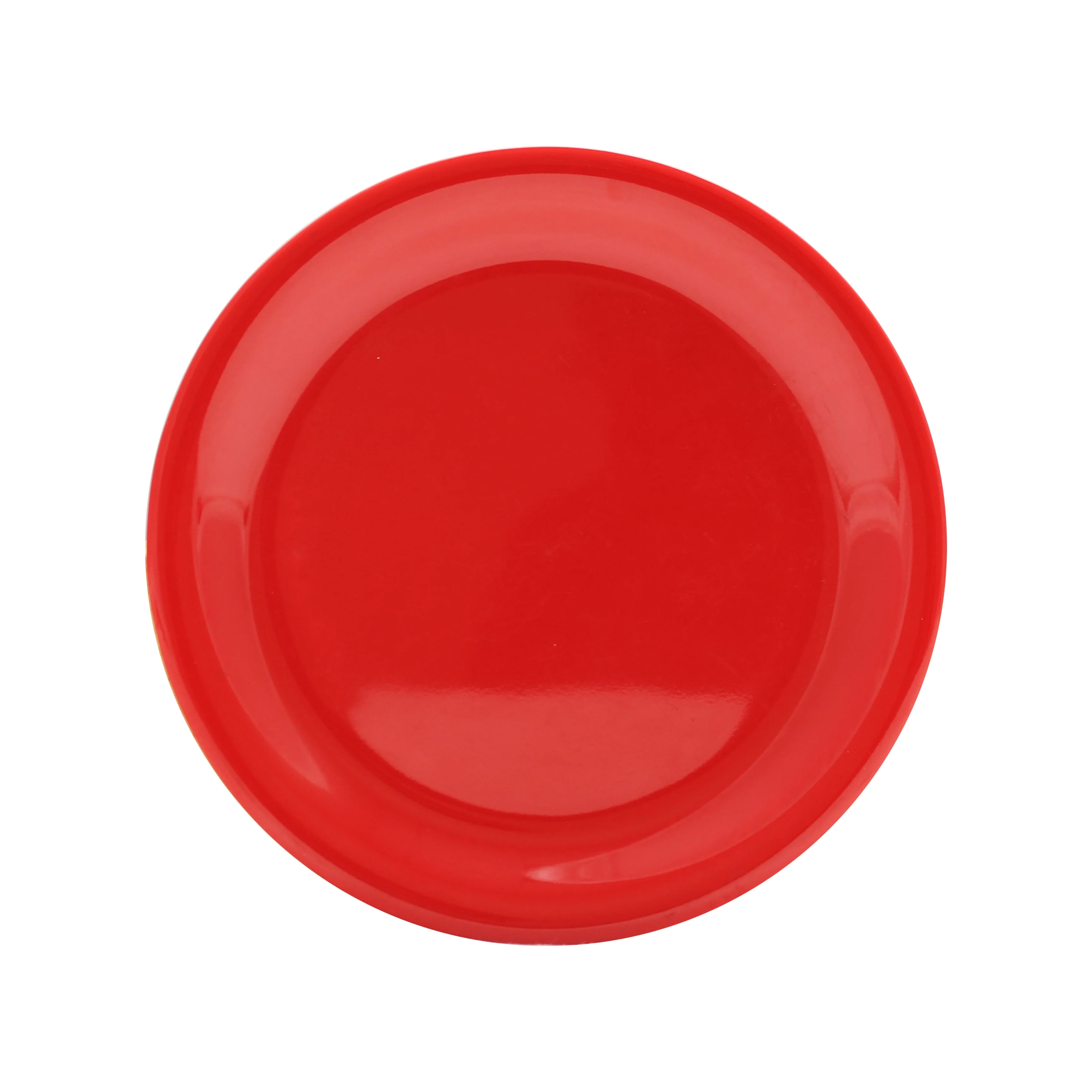 Excellante Color Pure Red Melamine Dinnerware Collection 6.5 Inch Narrow Rim Round Plate, Comes in Dozen