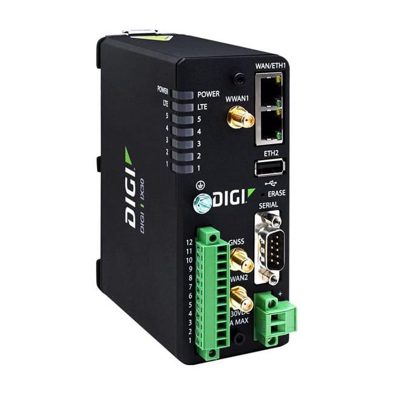 Digi International IX30-00P7 LTE Cat-7 Dual Ethernet RS-232-422-48 Routers with IX30-PR Priority North America