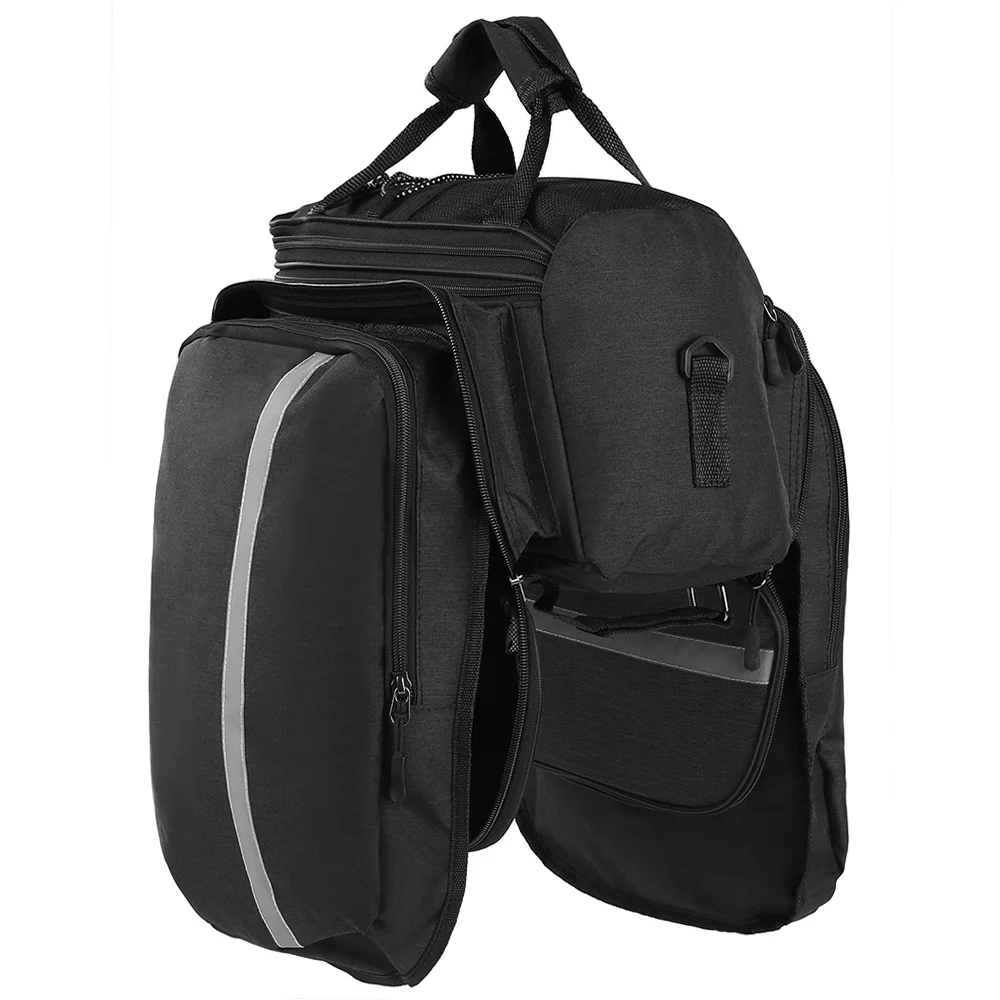 Rear Seat Bag Multifunction Expandable Waterproof MTB Pannier Bag Bike Rack Bag With Rain Cover