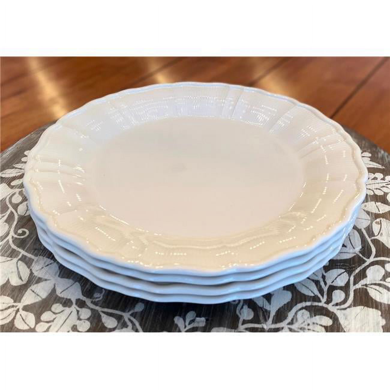 11 in. Antique White Dinner Plate - Set of 4